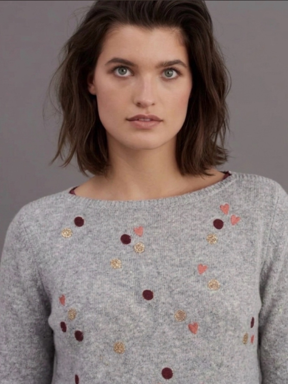 🇬🇧White Stuff, Hearts and Dots sweater